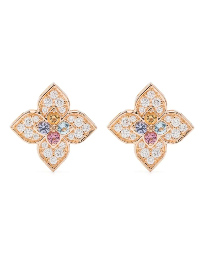 Roberto Coin 18kt Venetian Princess Rotgoldohrringe mit Schmuckstein - Rosa Rosa