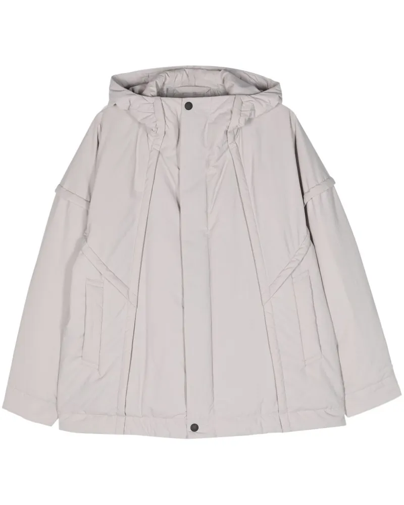 Issey Miyake Frame Kapuzenjacke - Grau Grau