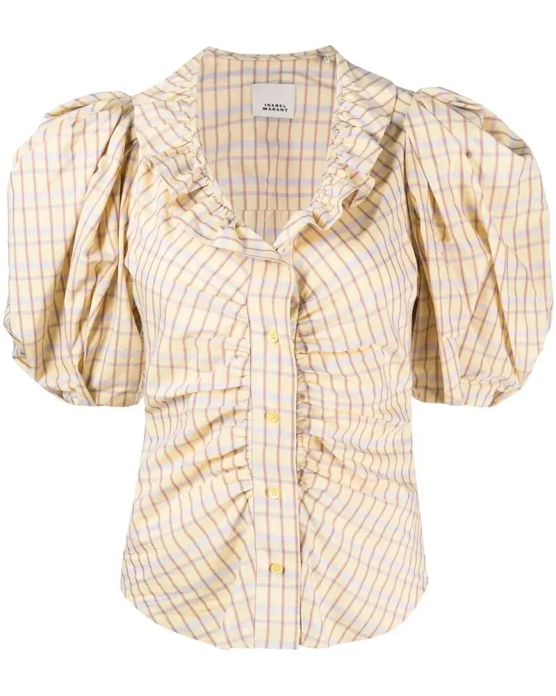 Isabel Marant Catalia Bluse mit Puffärmeln - Gelb Gelb