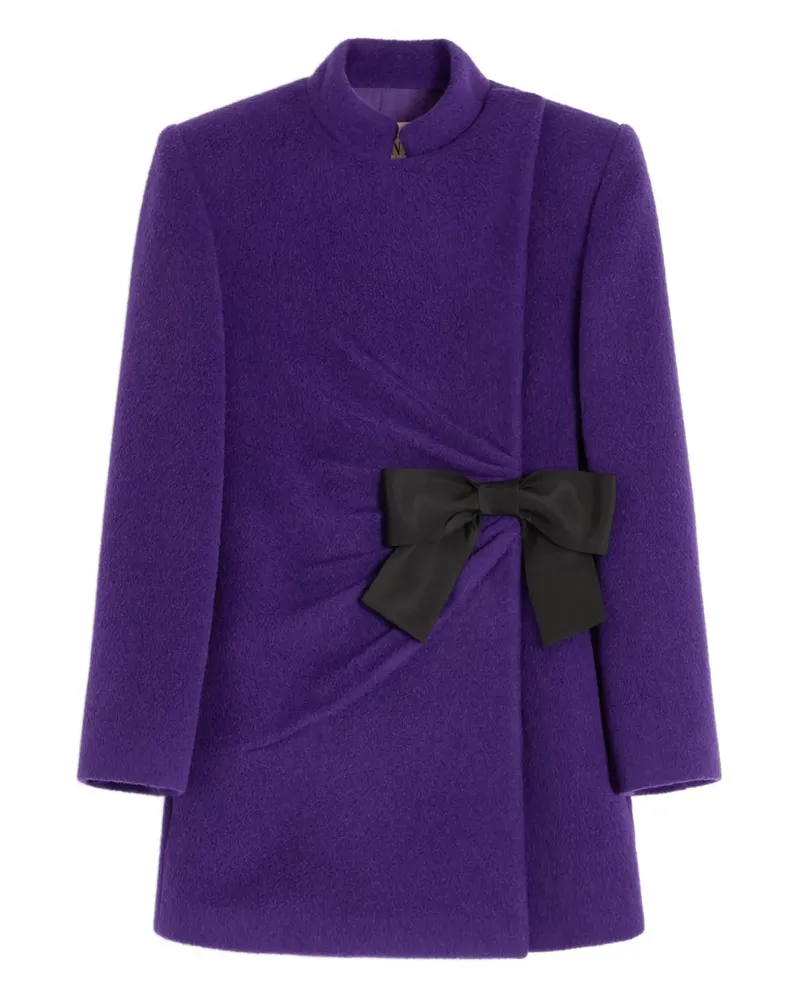Valentino Garavani Velours-Cabanjacke mit Schleifendetail - Violett Violett