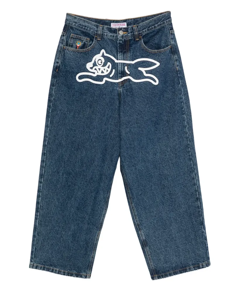 ICECREAM Jeans mit Hundemotiv - Blau Blau