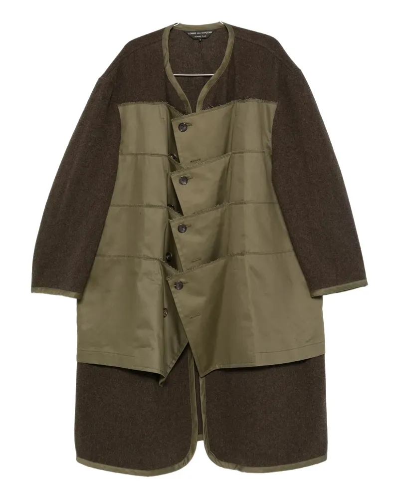 Comme des Garçons Gefütterter Mantel mit Knopfleiste - Grün Grün