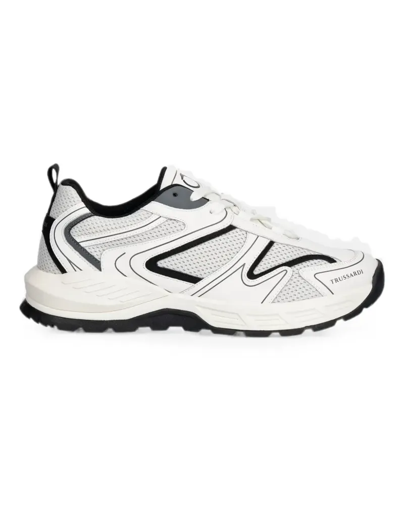 Trussardi panelled mesh sneakers - Weiß Weiß