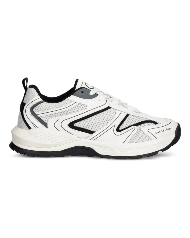Trussardi panelled mesh sneakers - Weiß Weiß