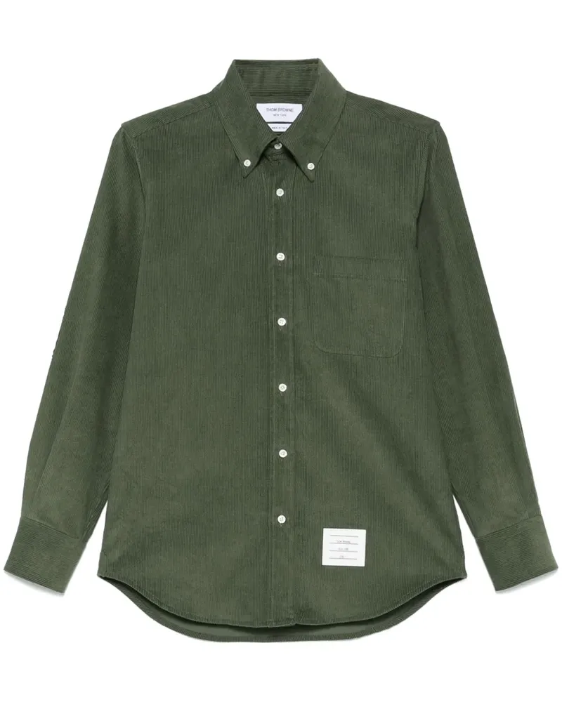 Thom Browne Narrow Wale Hemd aus Cord - Grün Grün
