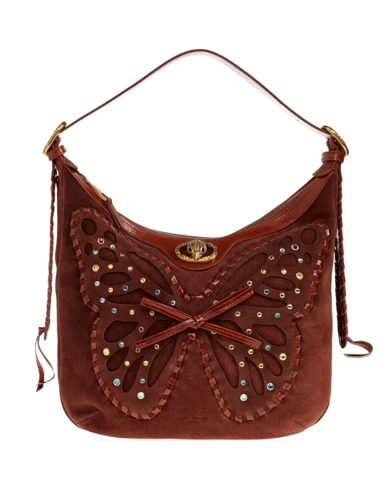 Kurt Geiger butterfly embellished hobo bag - Braun Braun