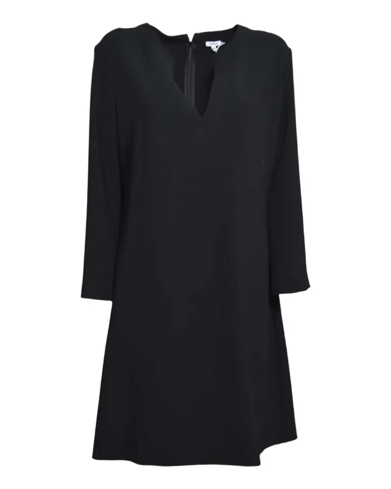 ASPESI Minikleid mit V-Ausschnitt - Schwarz Schwarz