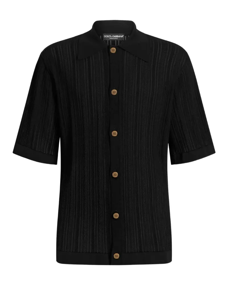 Dolce & Gabbana perforated cotton shirt - Schwarz Schwarz