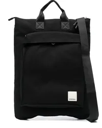 Emporio Armani Shopper aus Canvas mit Logo-Patch Schwarz