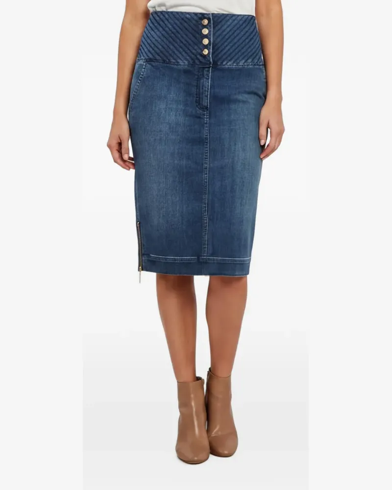 Elisabetta Franchi Midirock aus Denim - Blau Blau