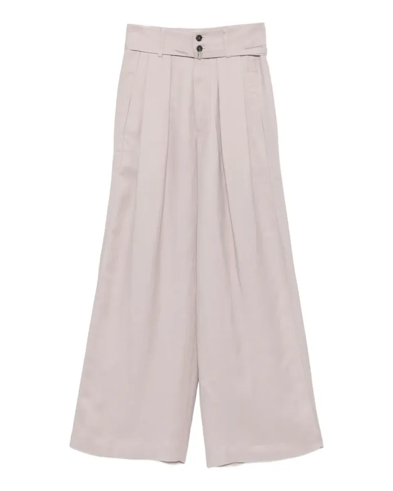 TELA belted pleated-detail trousers - Rosa Rosa