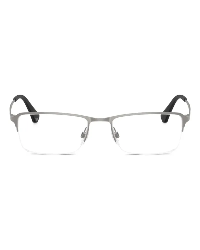 Emporio Armani rectangle-frame glasses - Grau Grau