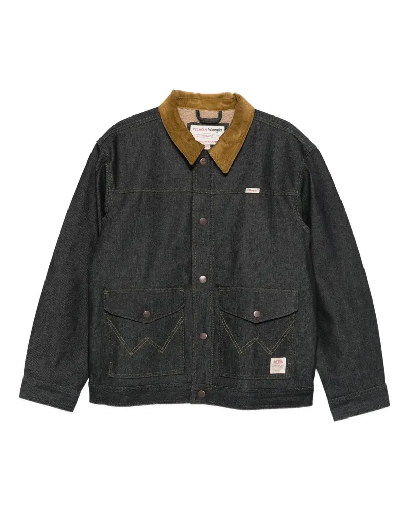 Filson x Wrangler Work corduroy-collar denim jacket - Blau Blau