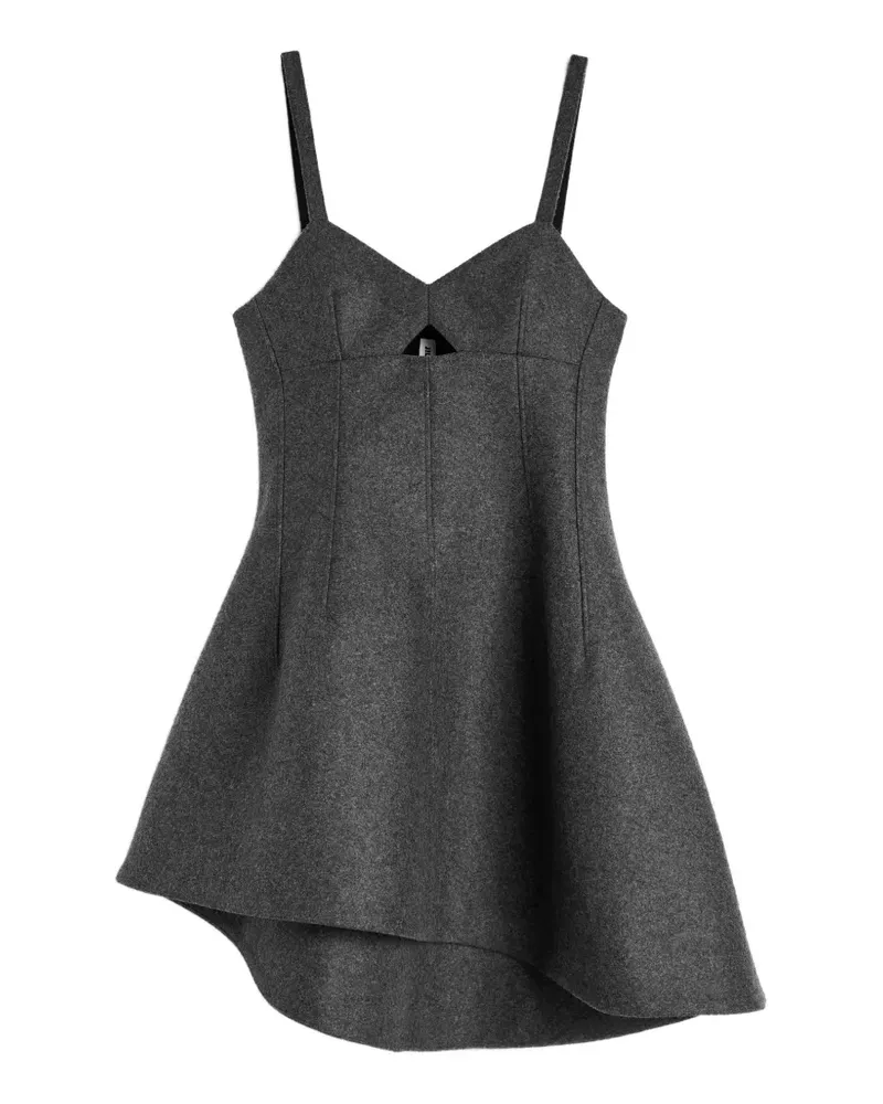 Jil Sander Asymmetrisches Bustier-Kleid - Grau Grau
