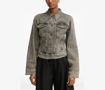 Jeansjacke mit Acid-Wash-Effekt - Grau