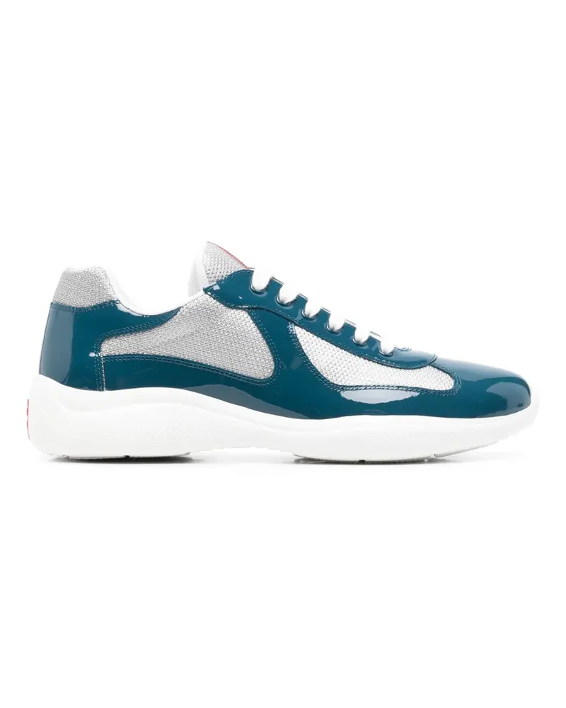 Prada America's Cup patent-leather sneakers - Blau Blau