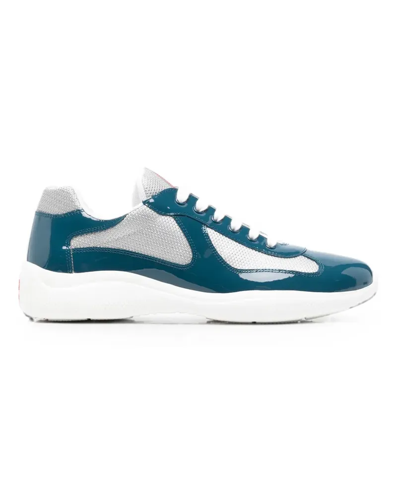 Prada America's Cup patent-leather sneakers - Blau Blau