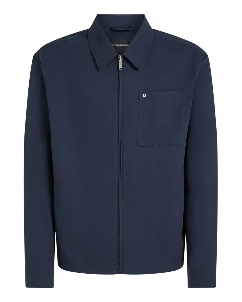Karl Lagerfeld Leinensakko mit Tasche - Blau Blau