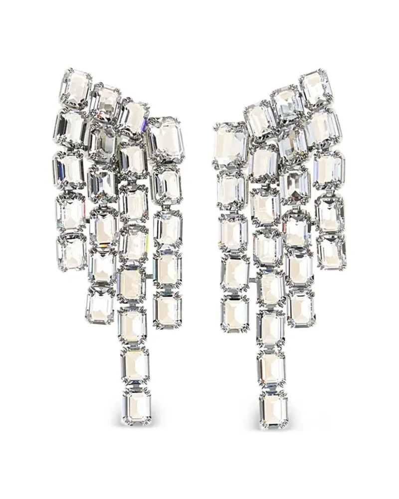 Swarovski Eckige Millenia Ohrclips - Silber Silber