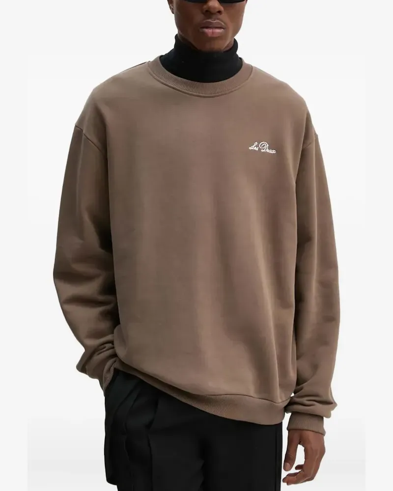 LES DEUX logo-embroidered sweatshirt - Braun Braun