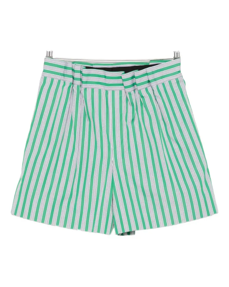 Loewe striped pleated shorts - Grün Grün