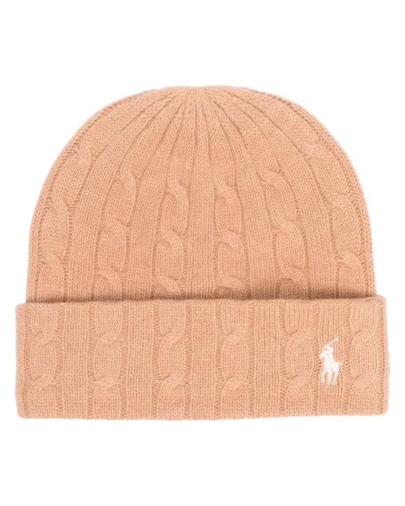 Ralph Lauren Beanie mit Zopfmuster - Braun Braun