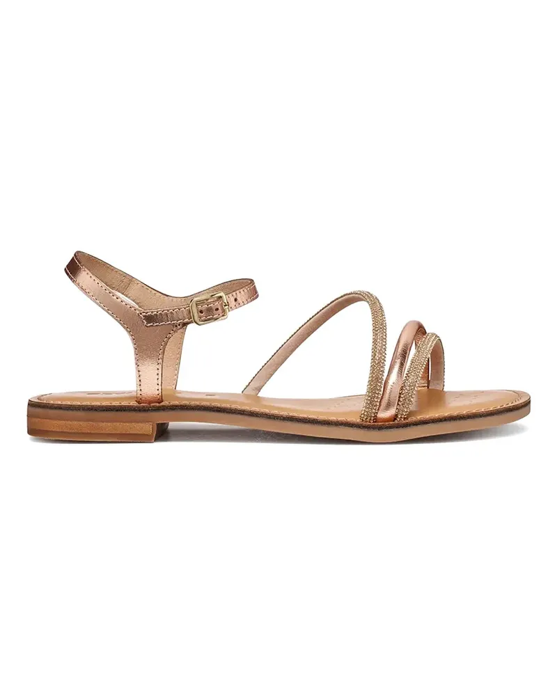 Geox crystal-embellished metallic sandals - Rosa Rosa
