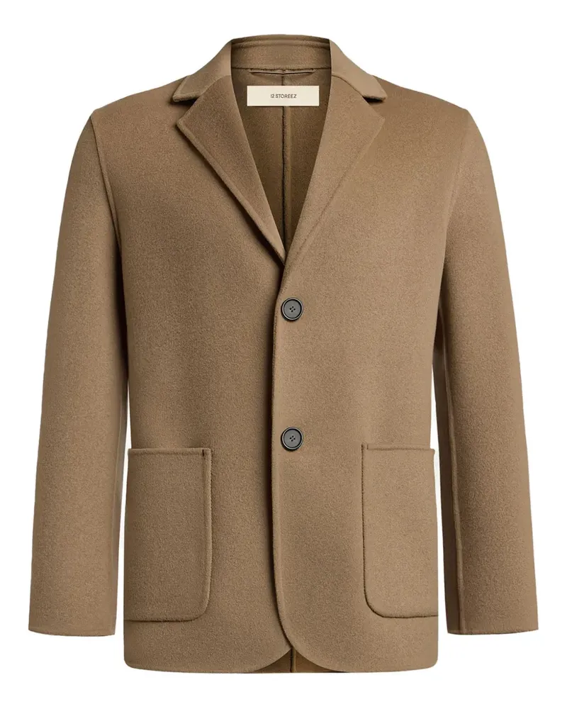 12 STOREEZ pocket wool-cashmere blazer - Nude Nude