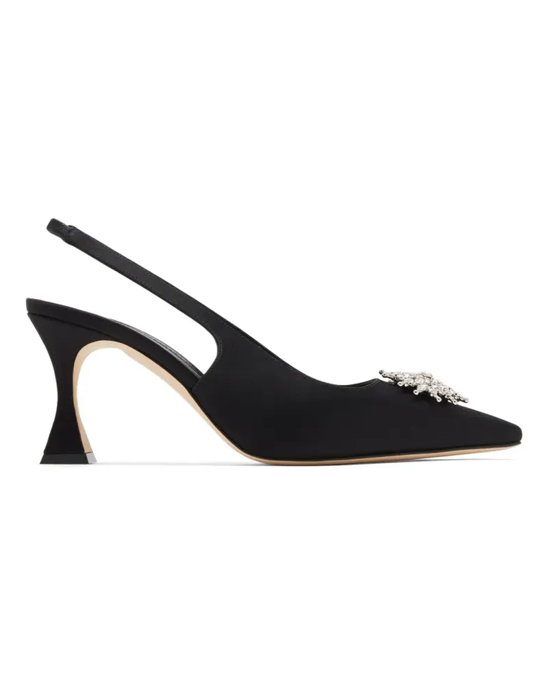 Manolo Blahnik Ronconasli crystal-embellished slingback pumps - Schwarz Schwarz