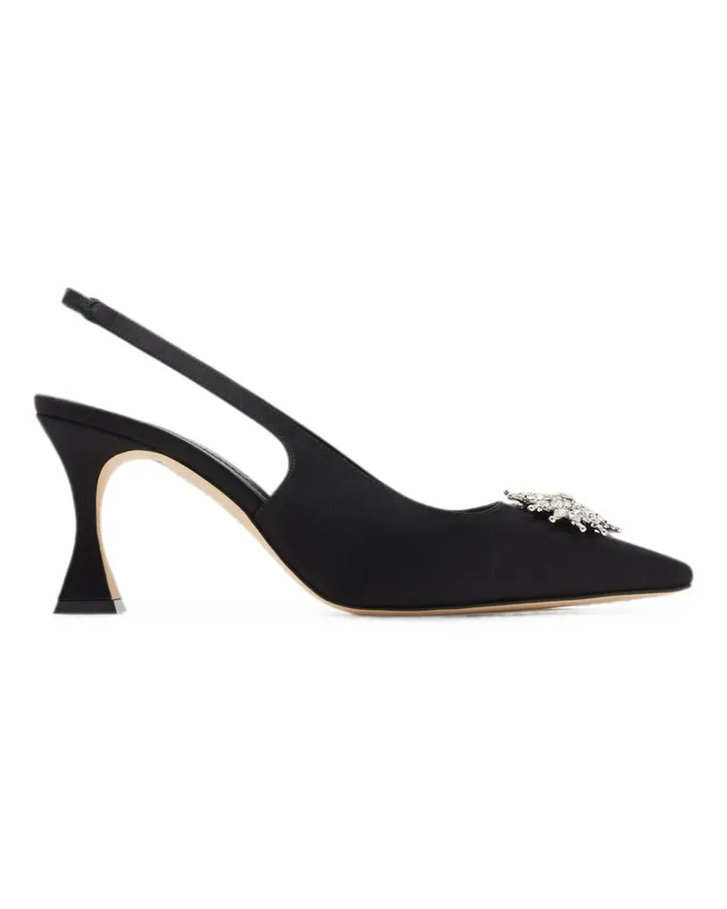 Manolo Blahnik Ronconasli crystal-embellished slingback pumps - Schwarz Schwarz