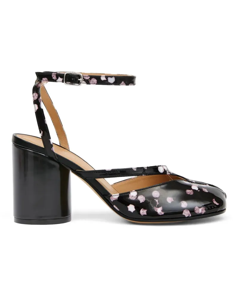 Maison Margiela Tabi confetti-print heeled pumps - Schwarz Schwarz