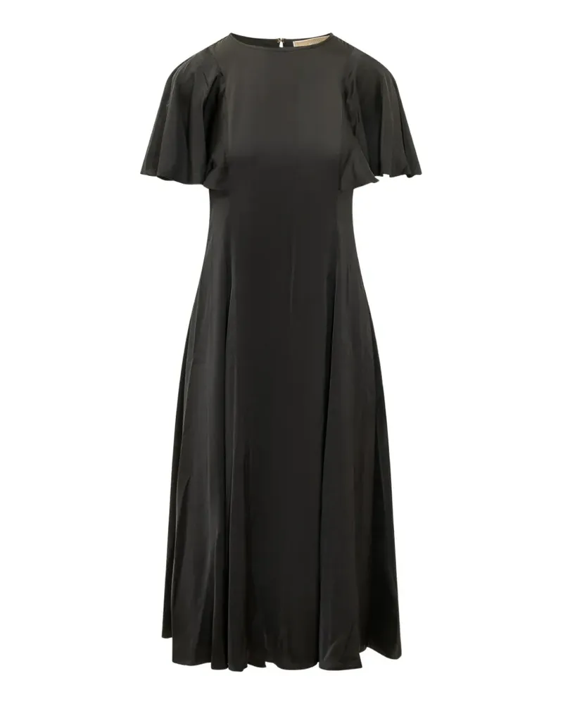 Michael Kors Satin-Minikleid mit Cape-Ärmeln - Schwarz Schwarz