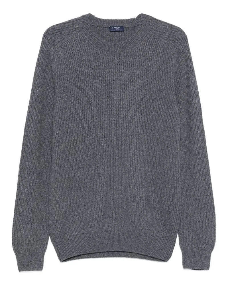 BARBA ribbed crew-neck sweater - Grau Grau