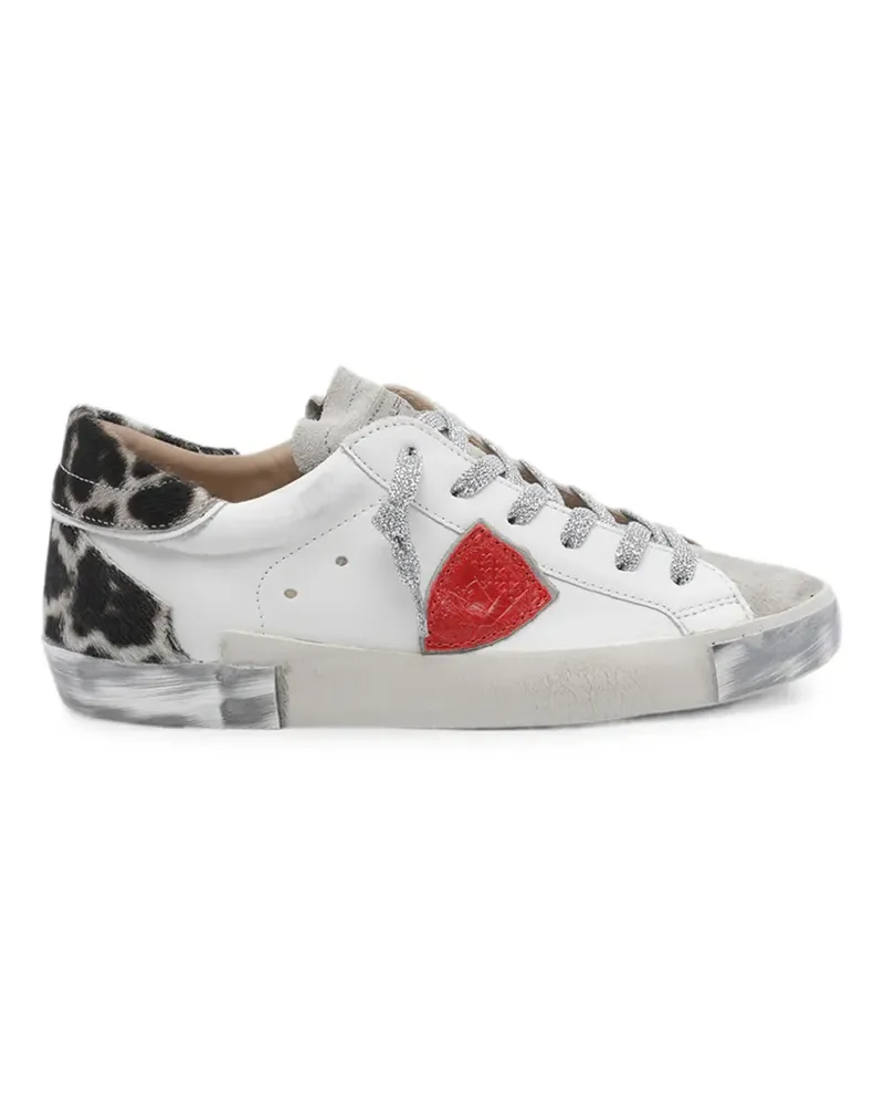 Philippe Model Prsx Sneakers mit Leopardenprint - Weiß Weiß