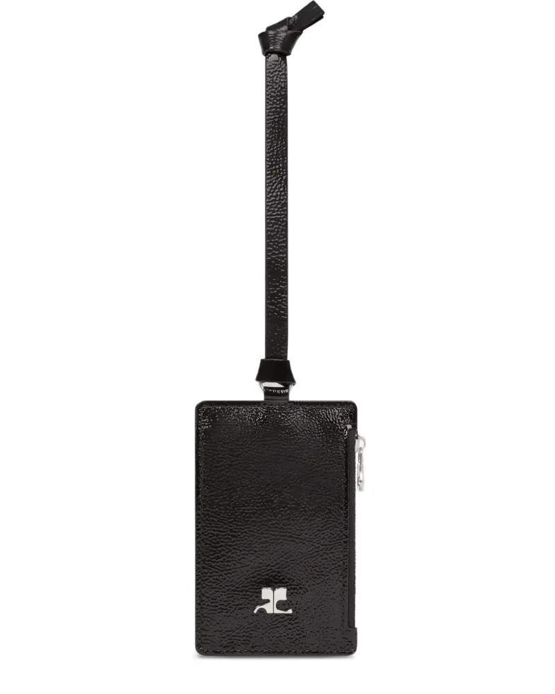 Courrèges Kartenetui mit Reißverschluss - Schwarz Schwarz