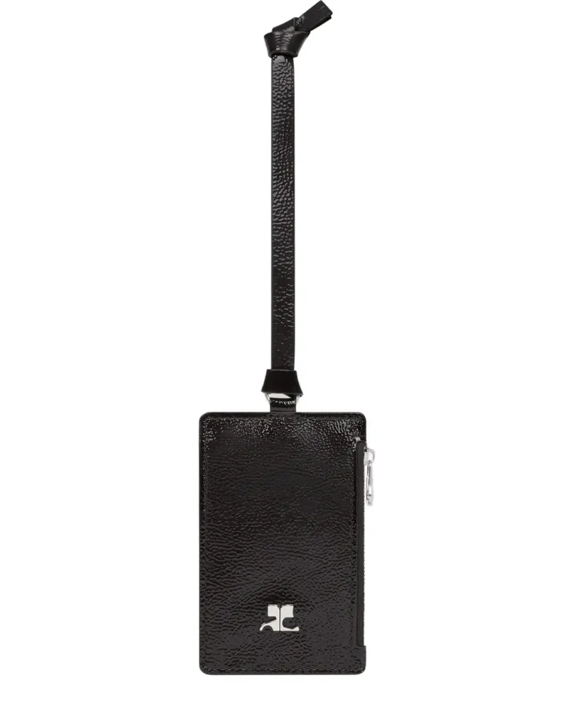 Courrèges Kartenetui mit Reißverschluss - Schwarz Schwarz