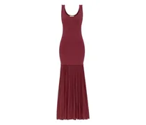 Maxikleid mit Falten - Rot