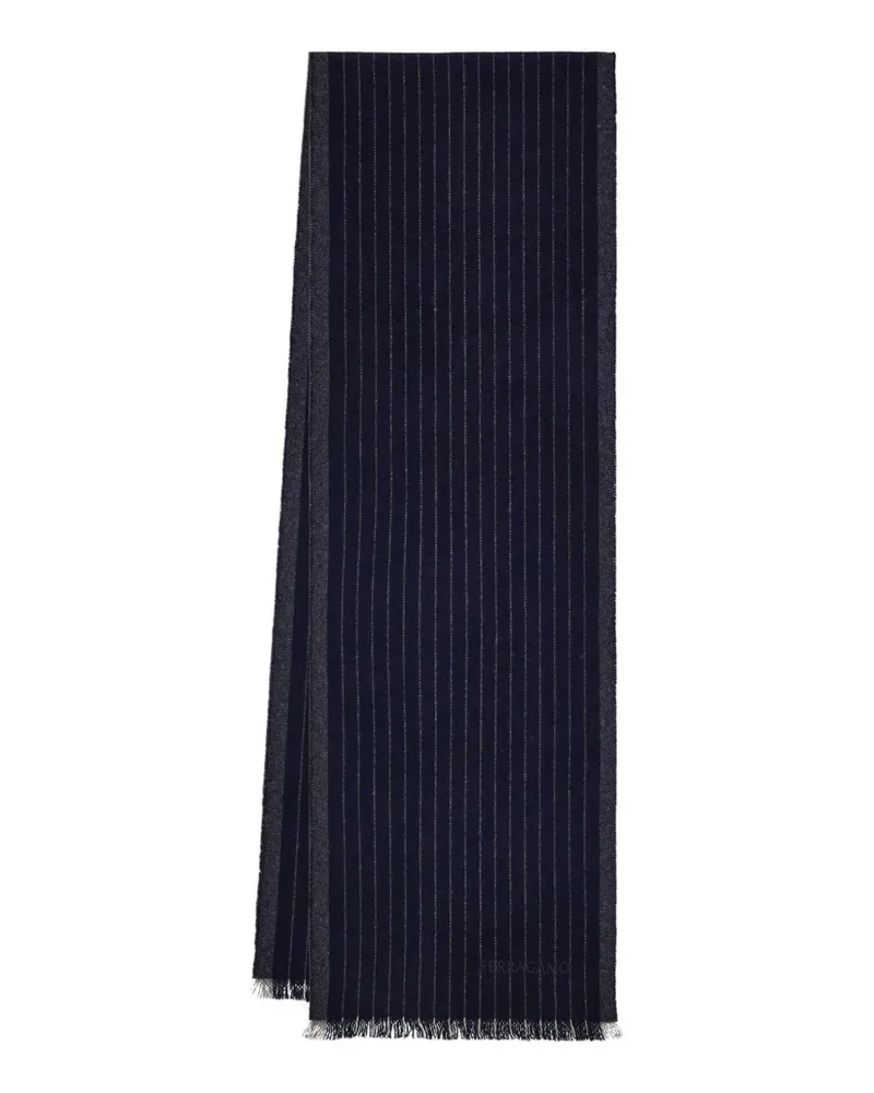 Ferragamo striped-pattern scarf - Blau Blau