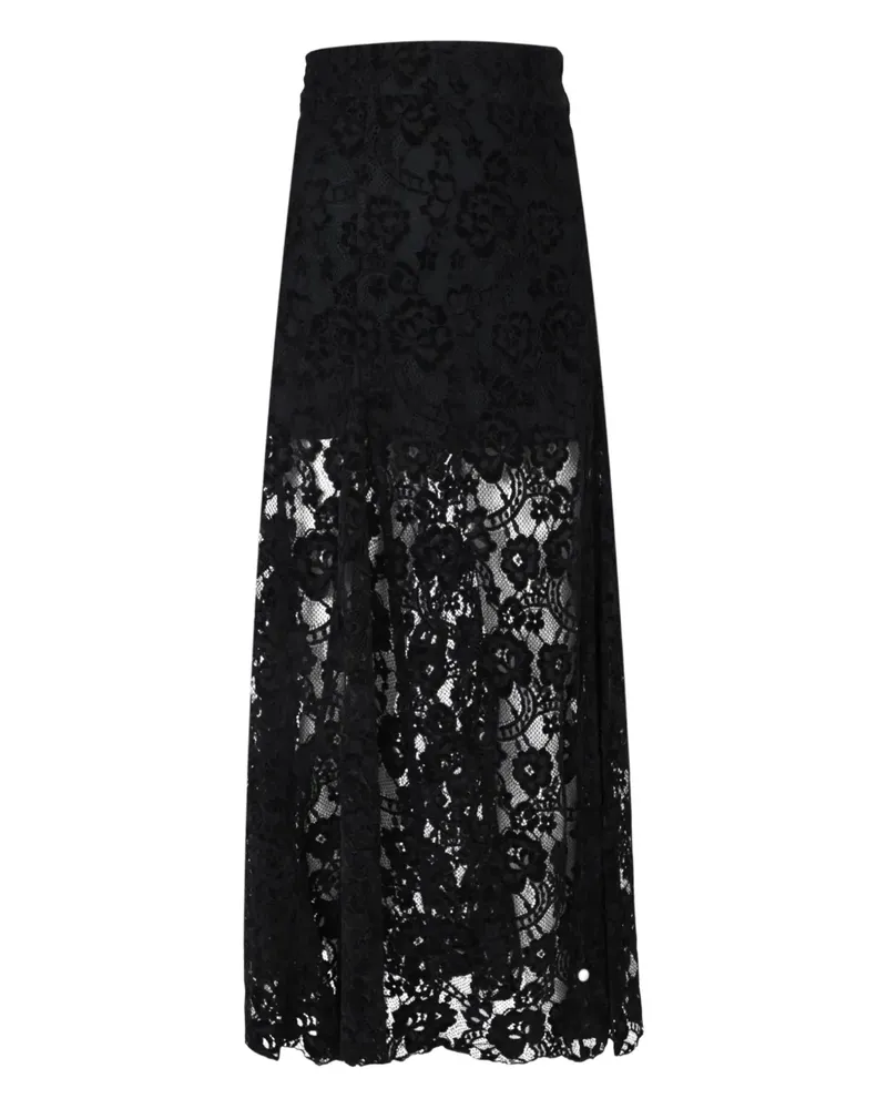 Alohas lace-panel maxi skirt - Schwarz Schwarz