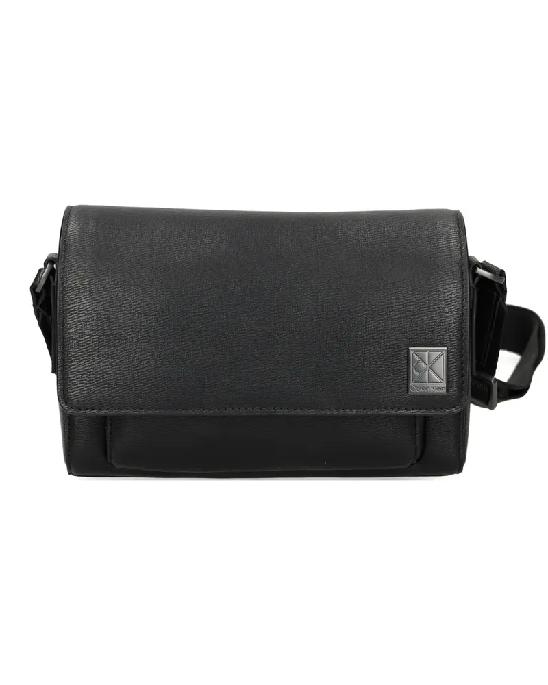 Calvin Klein flap cross body bag - Schwarz Schwarz