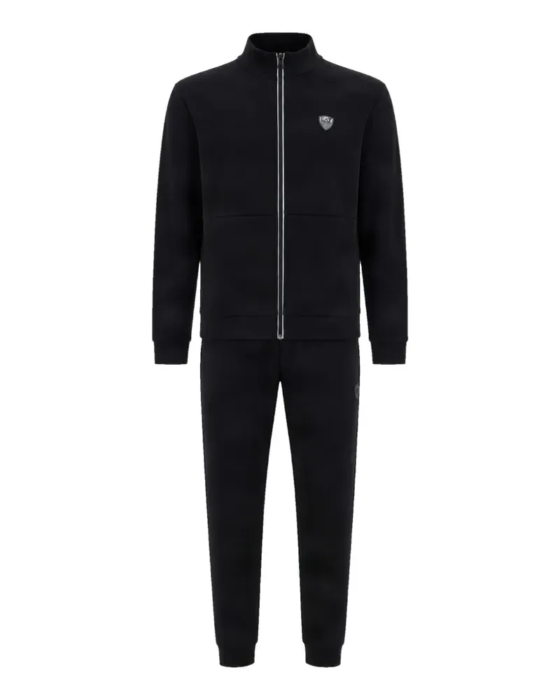 EA7 logo-patch tracksuit - Schwarz Schwarz