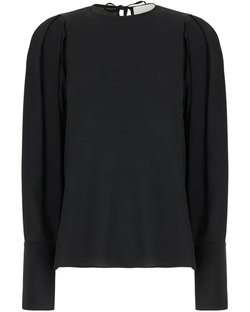 Erika Cavallini Bluse aus Seide - Schwarz Schwarz