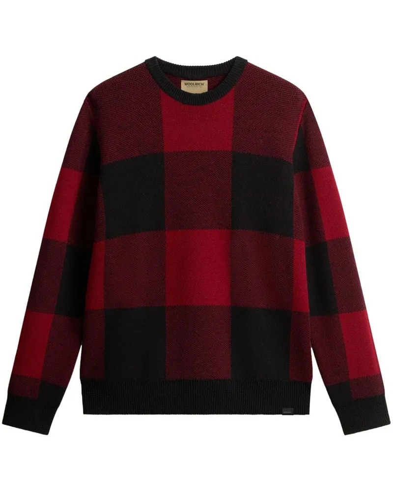 Woolrich Pullover mit Karomuster - Rot Rot