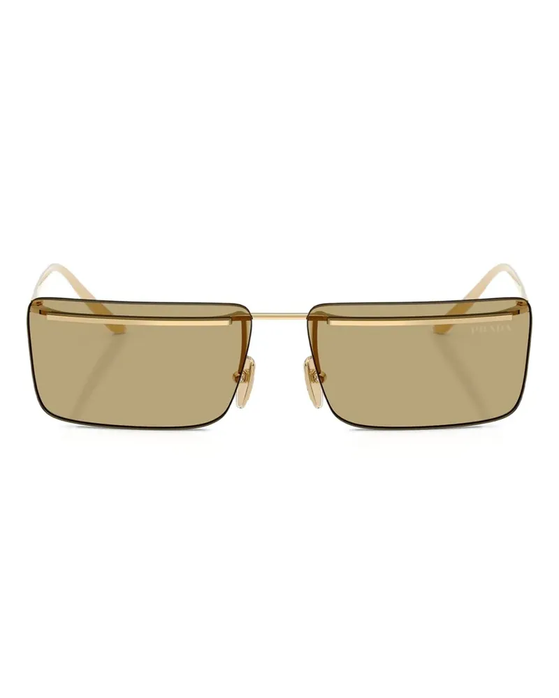 Prada rectangle-frame sunglasses - Gold Gold