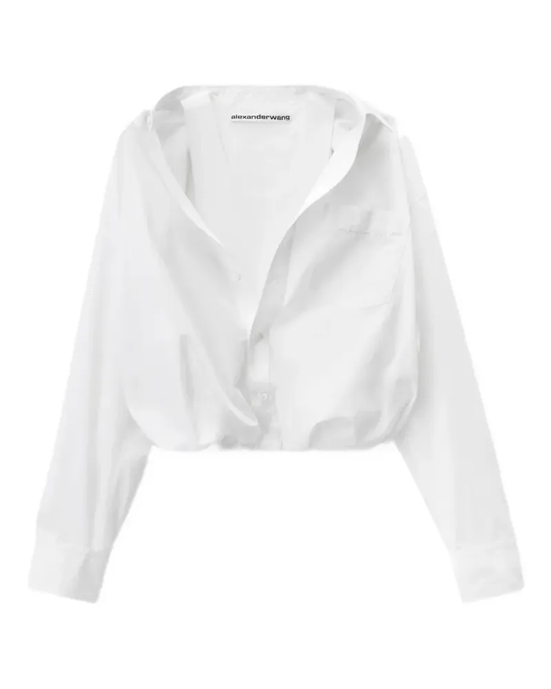 Alexander Wang layered cropped tank top and shirt - Weiß Weiß