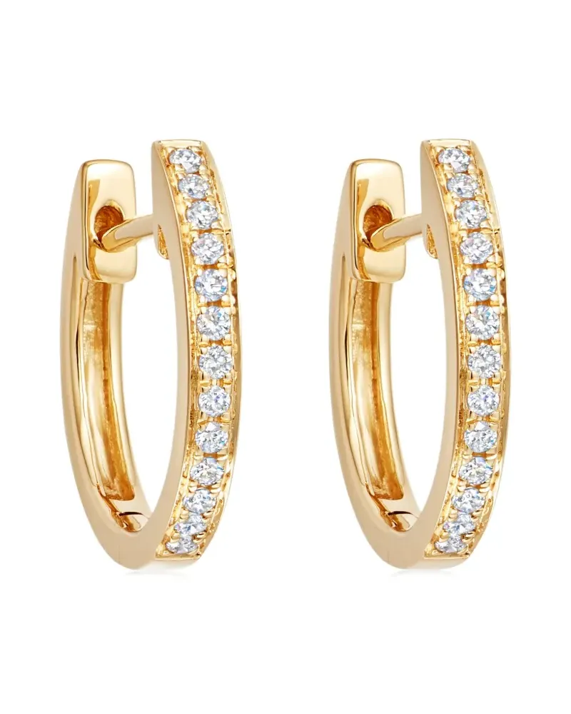 Kiki McDonough 18kt Gelbgoldcreolen mit Diamanten Gold