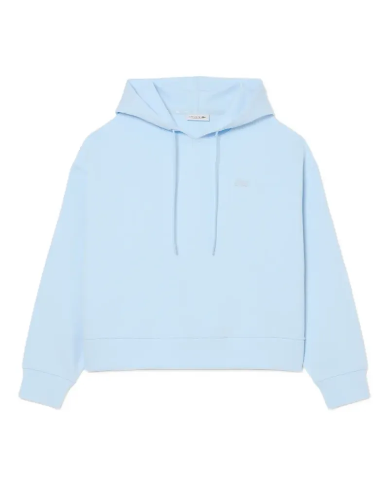 Lacoste logo-patch drawstring hoodie - Blau Blau