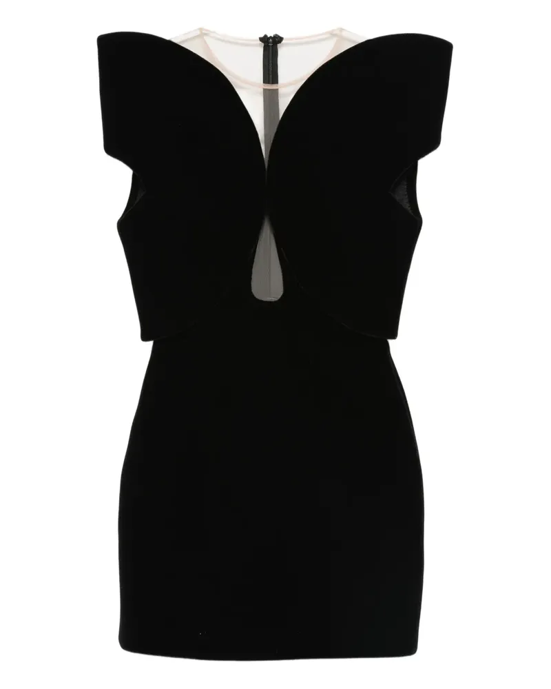 David Koma Minikleid mit Cut-Out - Schwarz Schwarz