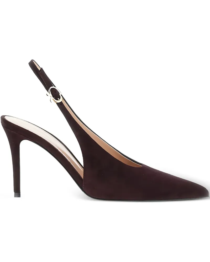 Gianvito Rossi Robbie Slingback-Pumps mit spitzer Kappe 85mm - Braun Braun