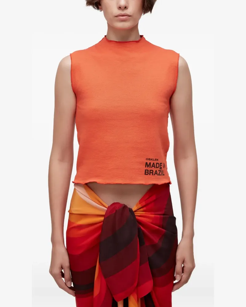Osklen Doppelseitiges Tanktop mit ungesäumten Kanten - Orange Orange
